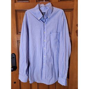 IZOD Light Blue Collared Button Down Long Sleeve Men's Size 2XLT